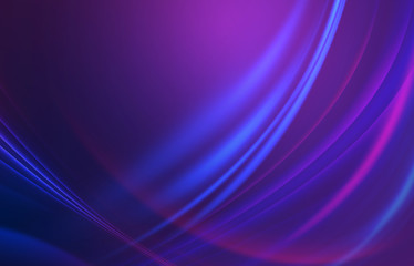 Dark abstract background with neon lines, glow.
