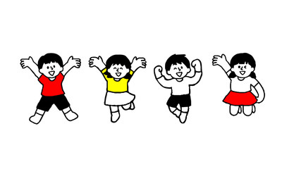 子供達４人セット（シンプル）