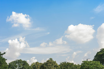 Blue sky color with clouds background photo