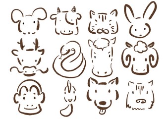 干支 十二支 イラスト