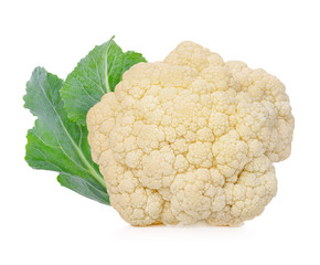 Fresh cauliflower keep from a separate garden on a white background.
