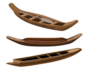isolated canoe on white background vector design © Picspanotphoo
