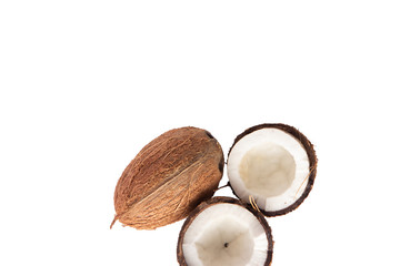 Fototapeta na wymiar Eco coconut with on white background