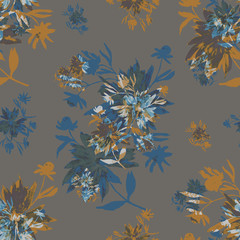 Obraz premium Watercolor seamless pattern. Illustration. Flowers