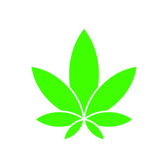 Cannabis leaf hemp icon, vector illustration on white background