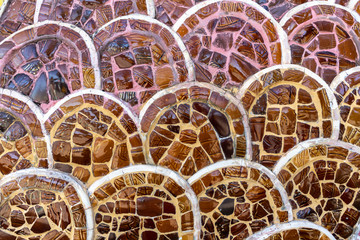 Mosaic wallMosaic tile background. Texture Mosaic floor in antique style.