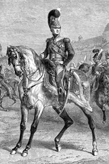 Fototapeta na wymiar Charles Ferdinand, duke of Berry. 1778-1820. Napoleonic wars. Antique illustration. 1890.