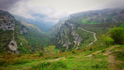 Naklejka premium Mirador del Collado del Ason in Soba, Cantabria, Spain