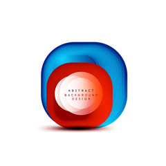 Square geometric banners with 3d smooth blend effect. Digital technology trendy icon design. Vector Illustration For Wallpaper, Banner, Background, Card, Book Illustration, landing page