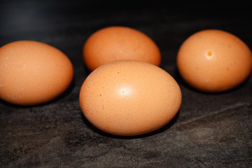 eggs on wooden background