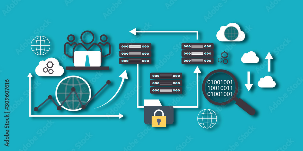 Poster data analytic and big data concept