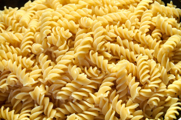 Rotini Pasta. Cooked Italian rotini or corkscrew pasta