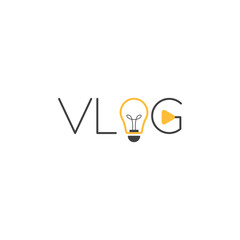 Smart Video blog or Smart vlog logotype template vector design