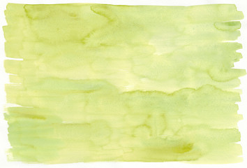 緑色の絵の具で描いた水彩テクスチャー