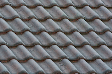 Dachziegel mit Raureif