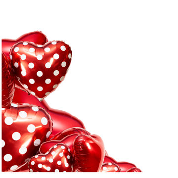 Fototapeta Frame of hearts for Valentine's Day. Design frame of hearts for text and inscriptions for Valentine's Day.