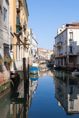 Early morning reflections on Rio Priuli with the  Hotel Maison Venezia | UNA Esperienze, Cannaregio, Venice, Veneto, Italy