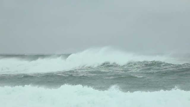Large Waves Crash Into Coast As Hurricane Nears Landfall - Hagibis