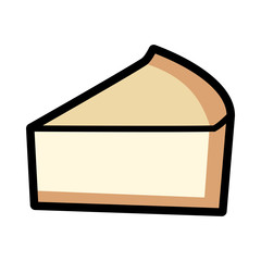 シンプルなチーズケーキのイラスト