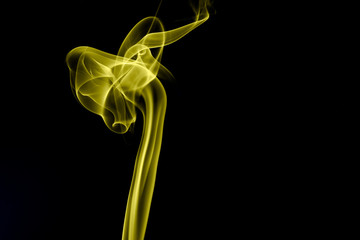 Water mist from vapor isolated over black background