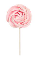 Rose shaped meringue with decorative sprinkle