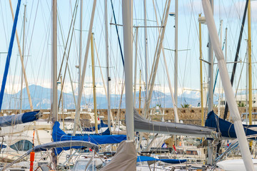 Vauban Antibes port wall and yachts