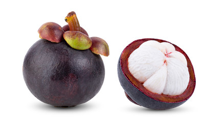 Mangosteen isolated on white background