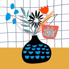 Abstract composition/background/card/poster with floral design