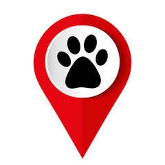 Paw print icon. Vector illustration.