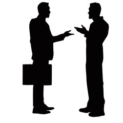 Silhouette Of People Talking