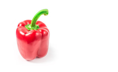 Red hot chili pepper on a white background