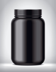 Plastic Jar on background. Matt surface version. 