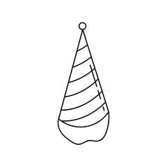 Party birthday hat icons vector