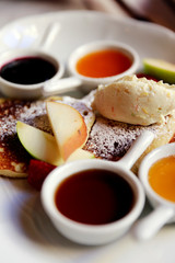 Exclusive breakfast sweet english pancakes. 