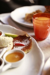 Exclusive breakfast sweet english pancakes. 