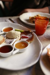 Exclusive breakfast sweet english pancakes. 