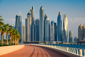 Fototapeta na wymiar Towers of Dubai Marina, UAE