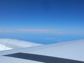 Vue d'avion sur l'horizon