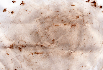Coffee mess background. Old shabby, aged and worn paper.