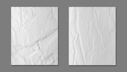 Set of white paper mockups - 3D illustration