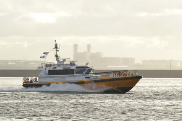 pilots boat in Rotterdam harbour