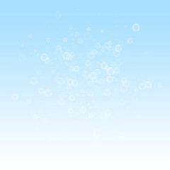 Soap bubbles Christmas background. Subtle flying s