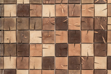 Wall wood block background texture