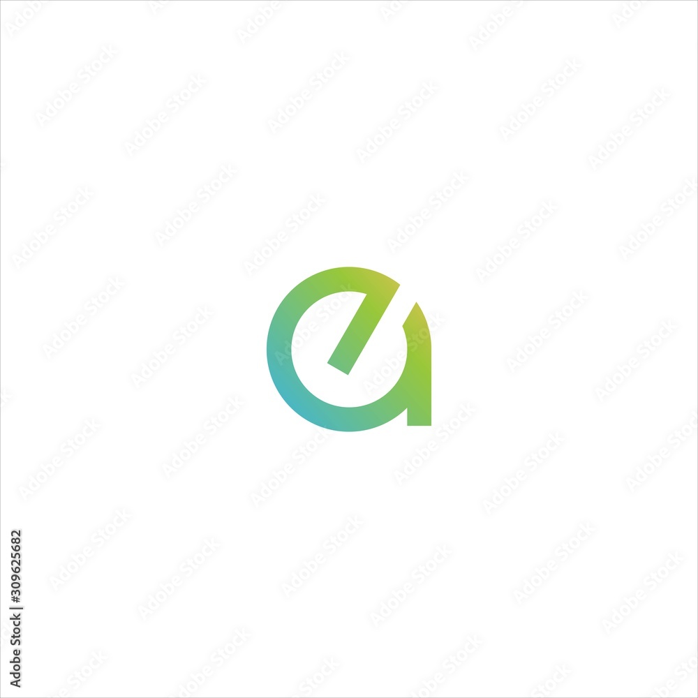 Poster vector modern logo with the initials 