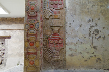 Popular tourist landmark destination ancient Aztec city ruins of the pyramids of Teotihuacan close...