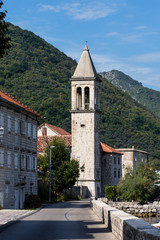 Fototapeta na wymiar Boto Montenegro-Bay of Kotor, a small town