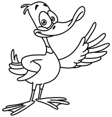 outlined duck