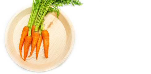 Obraz na płótnie Canvas fresh carrots isolated on a white background. Bunch of baby carrots isolated on white background.