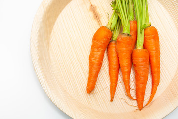 fresh carrots isolated on a white background. Bunch of baby carrots isolated on white background.