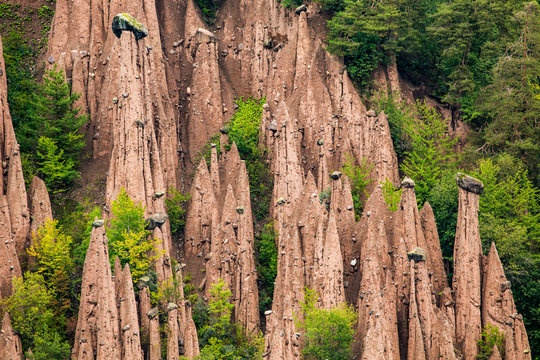 Natural Earth Pyramids in Renon, Ritten, South Tyrol, Italy